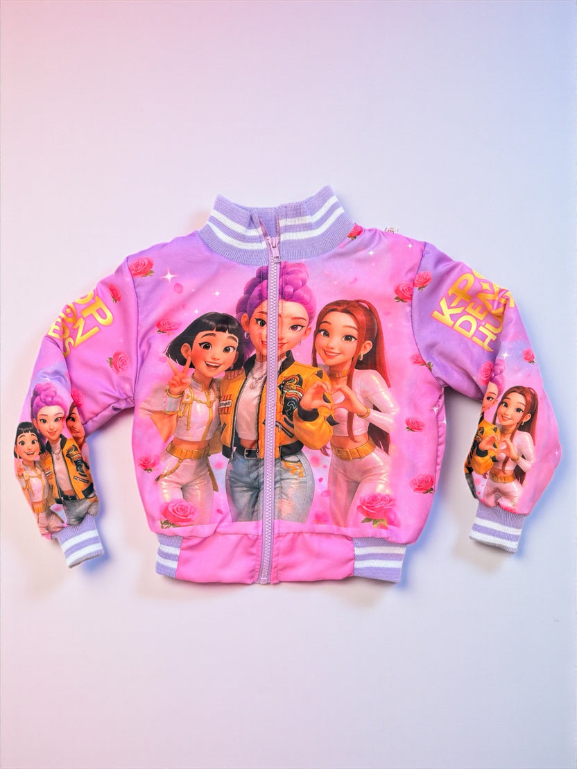 Jacket Premium Inspirado en KPOP - Diseño de Rosas y Colores Vibrantes de Alta Calidad