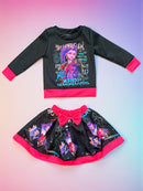 Set K-POP – Blusa Manga Larga + Falda con Moño 🎀 (Edición Limitada)