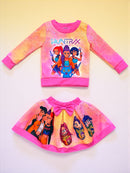 Set K-POP – Blusa Manga Larga + Falda con Moño 🎀 (Edición Limitada)