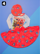 Conjunto de Lujo Inspirado en Heroínas Modernas - Blusa, Falda y Boina de Alta Calidad