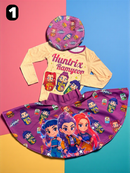 Conjunto de Lujo Inspirado en Heroínas Modernas - Blusa, Falda y Boina de Alta Calidad