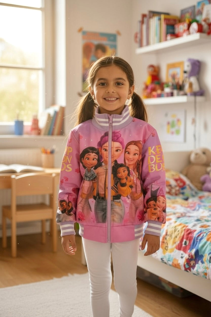 Jacket Premium Inspirado en KPOP - Diseño de Rosas y Colores Vibrantes de Alta Calidad